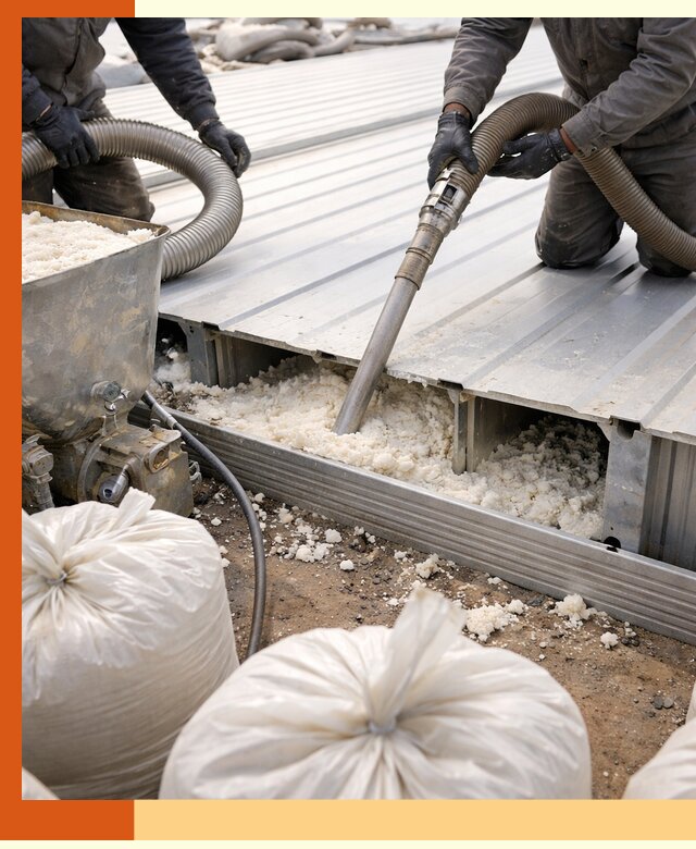 Заполнение пустот кровельных панелей пенными и мокрыми герметиками в Александрове