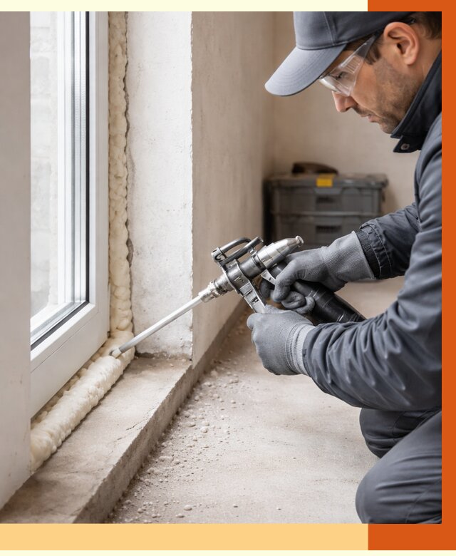 Герметизация стыков ППУ в Александрове от 1767 руб. за м2 — утепление примыканий под ключ | ТепломастерЛкн