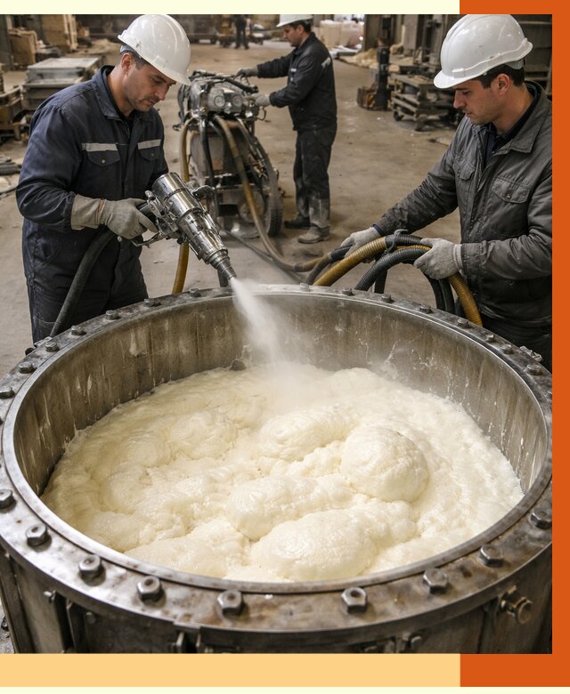 Заливка ППУ в емкости в Александрове от 7765 руб. — утепление емкости под ключ | ТепломастерЛкн