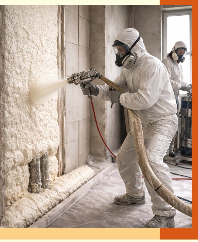 Напыление пенополиуретана в Александрове от 8033 руб./м2 — услуги и монтаж ППУ | ТепломастерЛкн