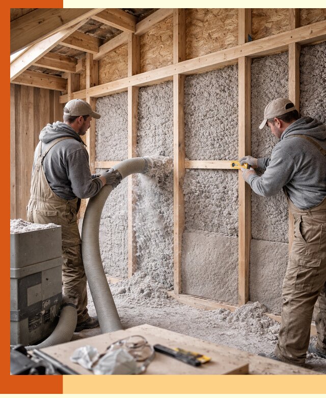 Утепление эковатой стен, потолков и перекрытий в Александрове