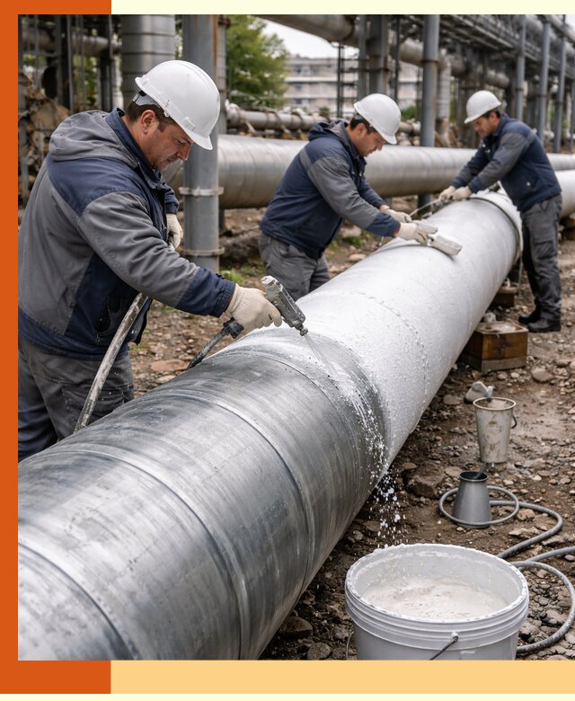 Утепление теплотрассы жидкой теплоизоляцией в Александрове