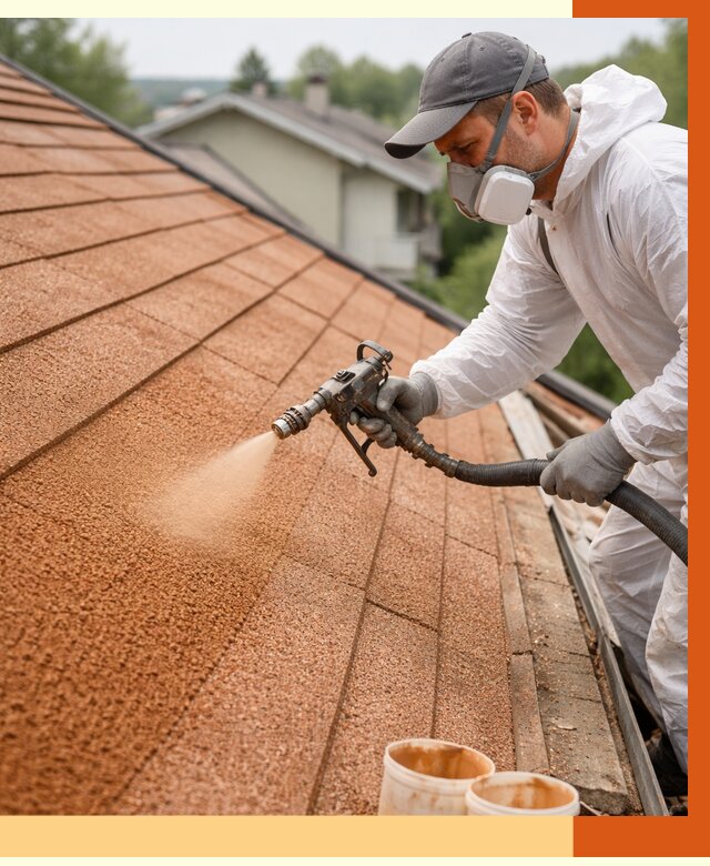 Утепление кровли жидкой пробкой в Александрове от 2892 руб./м² под ключ | ТепломастерЛкн