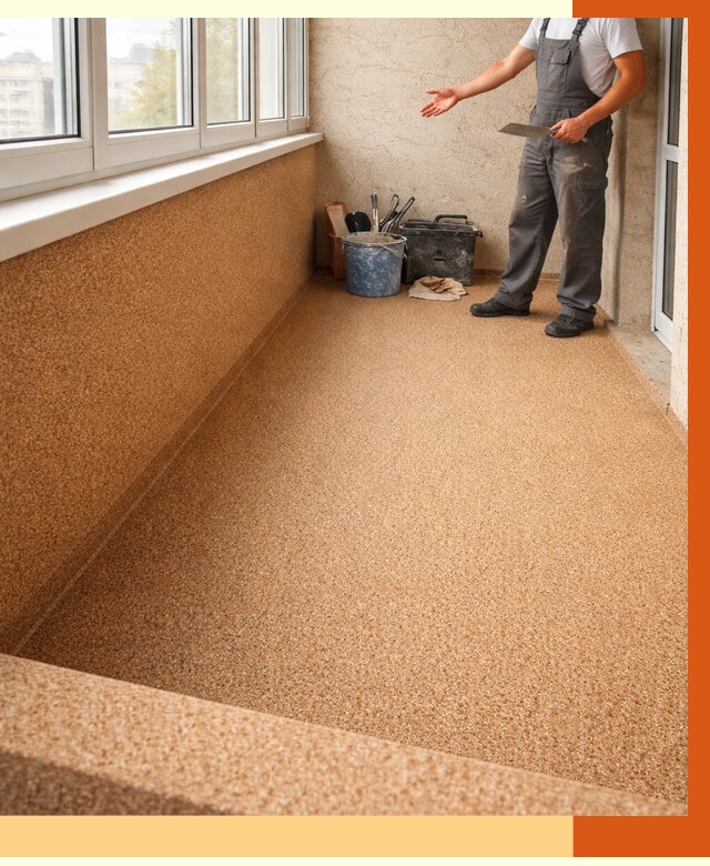 Утепление балкона жидкой пробкой в Александрове от 3910 руб/м² под ключ | ТепломастерЛкн