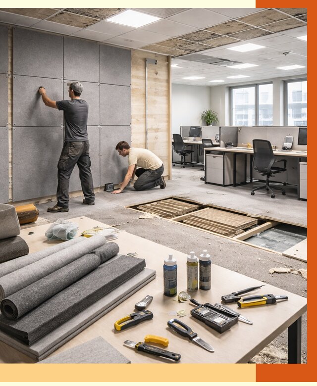 Профессиональная шумоизоляция офиса в Александрове от 7230 руб. за м2 | ТепломастерЛкн