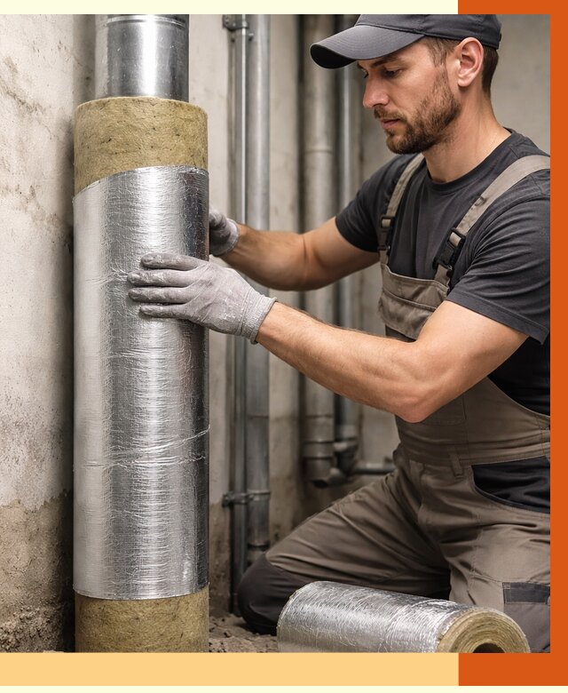 Шумоизоляция труб в Александрове от 1285 руб. — шумоподавление и звукоизоляция труб | ТепломастерЛкн