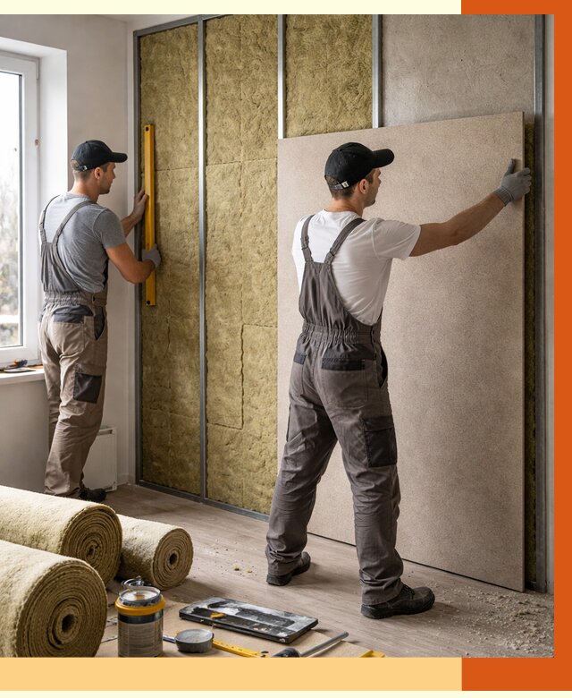 Шумоизоляция стен в Александрове от 4820 руб/м2 — звукоизоляция стен под ключ | ТепломастерЛкн