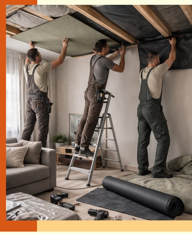 Шумоизоляция потолка в Александрове — профессиональное устранение шумов