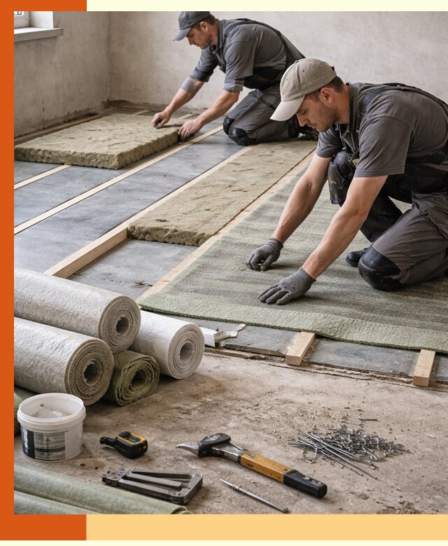 Шумоизоляция пола в Александрове — профессиональная звукоизоляция помещений