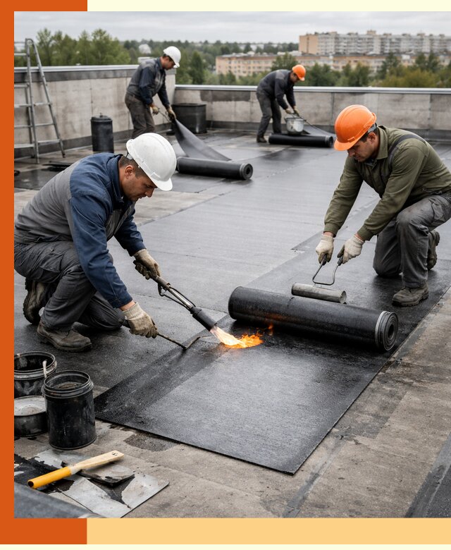 Профессиональная гидроизоляция плоской кровли в Александрове