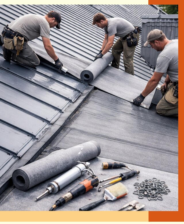 Гидроизоляция металлической кровли полимочевиной в Александрове от 9104 руб. | ТепломастерЛкн