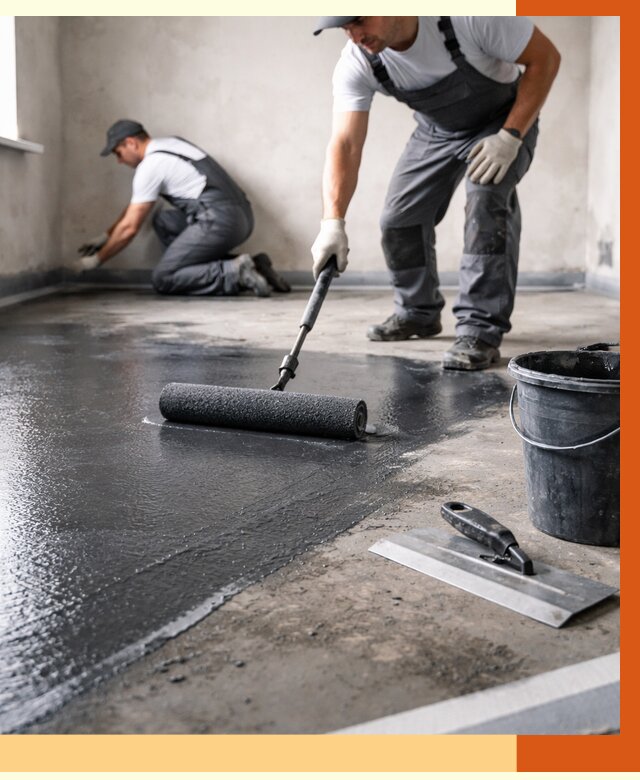 Профессиональная гидроизоляция пола в Александрове от 9104 руб. под ключ | ТепломастерЛкн