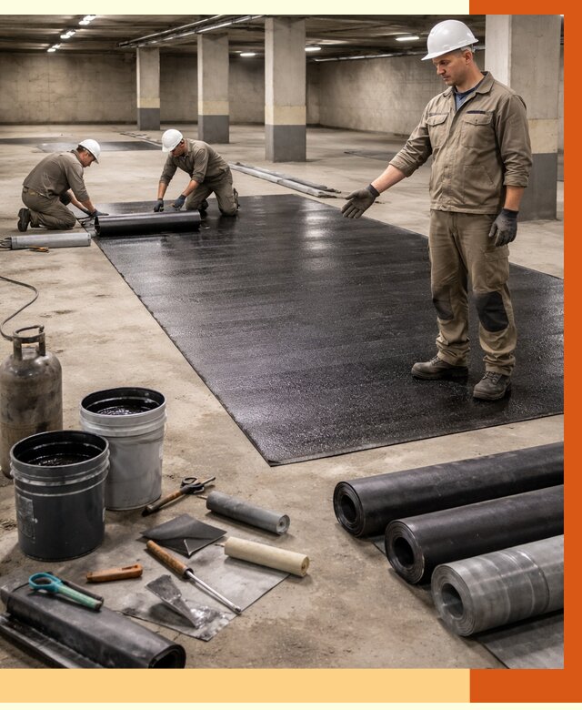 Гидроизоляция паркинга в Александрове от 1285 руб/м² — профессиональная защита | ТепломастерЛкн