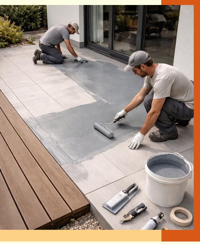 Гидроизоляция террасы в Александрове под ключ от 8033 руб./м² | ТепломастерЛкн