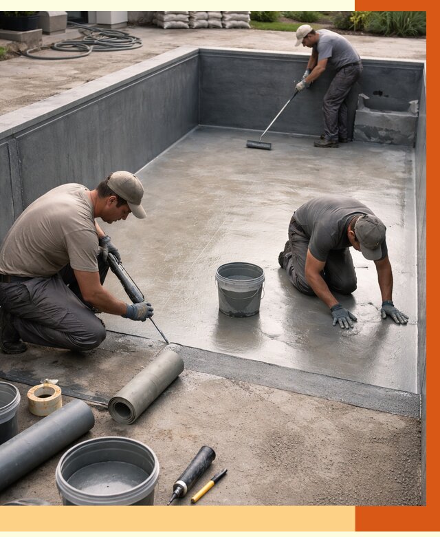 Профессиональная гидроизоляция бассейна в Александрове от 6962 руб. за м2 | ТепломастерЛкн