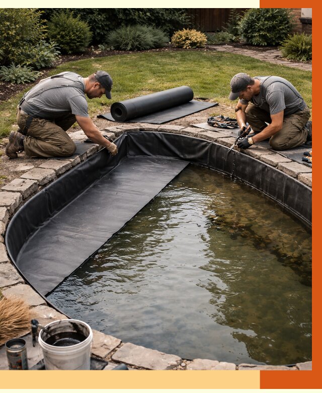 Гидроизоляция пруда в Александрове от 16067 руб. под ключ | ТепломастерЛкн профессионально