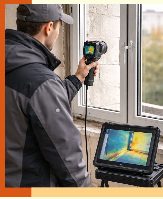 Тепловизионное обследование дома в Александрове для выявления утечек тепла