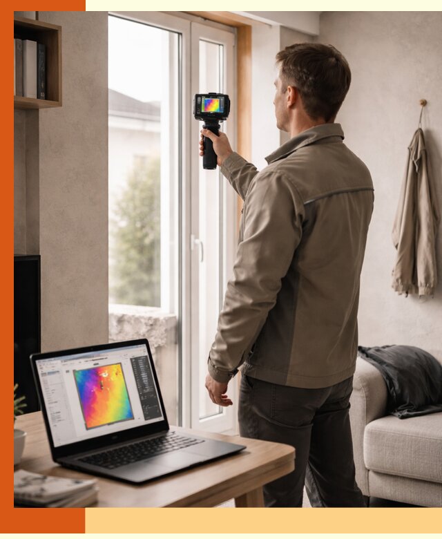 Тепловизионное обследование квартиры в Александрове для поиска утечек тепла