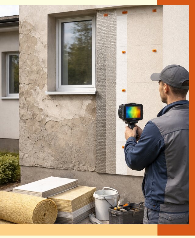 Тепловизионное обследование фасада в Александрове от 4820 руб. под ключ | ТепломастерЛкн