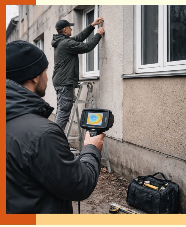 Тепловизионное обследование фасада в Александрове для выявления дефектов