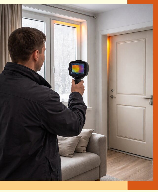 Тепловизионное обследование окон и дверей в Александрове от 4820 руб. | ТепломастерЛкн