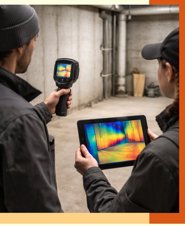 Тепловизионное обследование подвала в Александрове от 4820 руб. — проверка гидроизоляции | ТепломастерЛкн