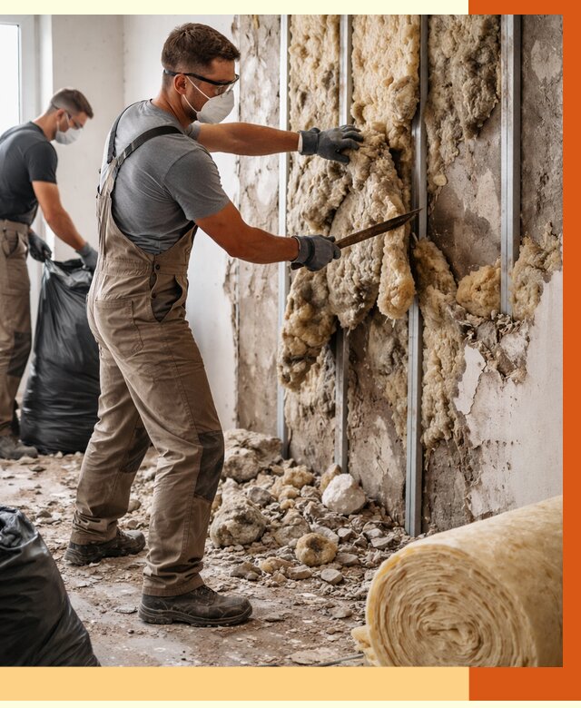 Демонтаж старого утеплителя в Александрове от 3749 руб. — работы под ключ | ТепломастерЛкн