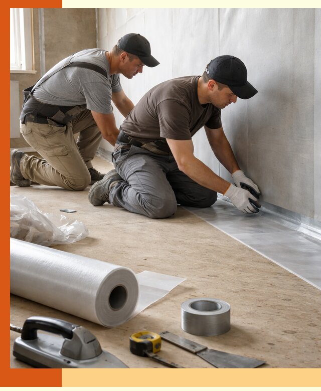 Монтаж пароизоляции для дома и помещений в Александрове