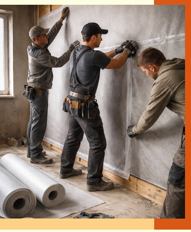 Монтаж ветроизоляции в Александрове от 4820 руб./м2 — профессионально | ТепломастерЛкн