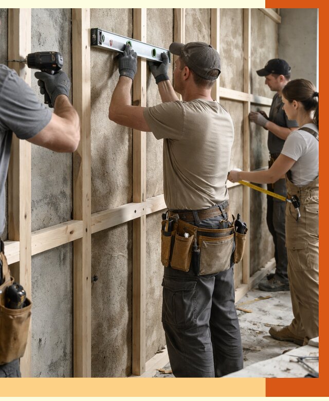 Монтаж обрешетки под утепление в Александрове от 1232 руб/м² | Заказать у ТепломастерЛкн