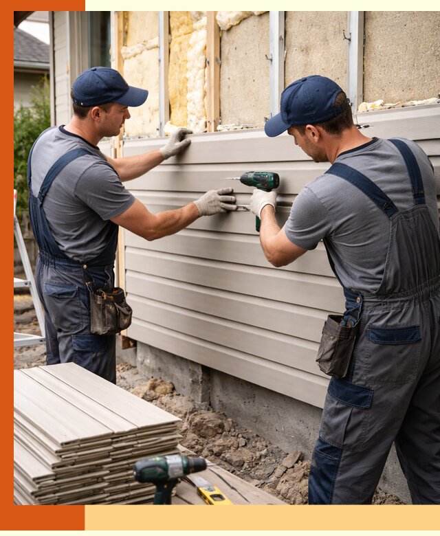 Монтаж сайдинга после утепления в Александрове качественно и надежно